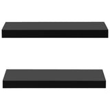 Floating Wall Shelves 2 pcs Black 40x20x3.8 cm 288200