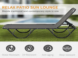 Sun Lounger Relaxed Recliner with 5-Position Adjustable Backrest Aluminium Frame for Pool, Sun T3398P318857