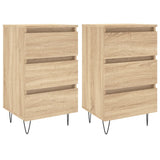 ZNTS Bedside Cabinets 2 pcs Sonoma Oak 40x35x69 cm Engineered Wood 826931