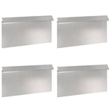Snail Fence 4 pcs Silver 50 x 3.5 x 25 cm Stainless Steel 874850