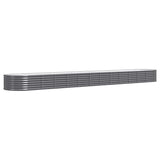 Garden Raised Bed Galvanised Steel 512x80x36 cm Anthracite 318941
