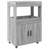 Bar Cart Grey Sonoma 60x39.5x89 cm Engineered Wood 848274