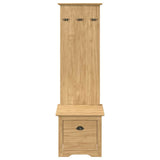 Hallway Cabinet with Drawer BODO Honey Brown 50 x 40 x 156.7 cm 42023476