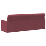 3 Seater Sofa Wine Red 220 x 81 x 82 cm Fabric 42041142