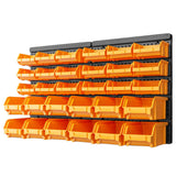 32 Piece Storage Bin Kit with Wall Panels Yellow and Black 151832
