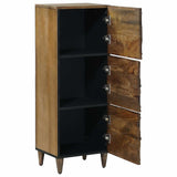 High Board with Shelf Brown 40 x 33.5 x 110 cm Solid Mango Wood 4018361