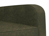 Armchair Army Green Faux Suede Leather 42043426