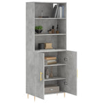 Highboard Concrete Grey 69.5x34x180 cm Engineered Wood 3189241