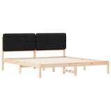 Bed Frame with Upholstered Headboard Black 180 x 200 cm 877961