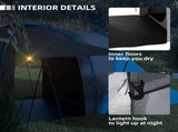 Large Camping Tent Tunnel Tent with 2 Bedroom and Living Area, 2000mm Waterproof, Portable with Bag T3398P349000