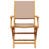 Garden Dining Set Taupe Solid Acacia Wood, Polyester Medium 3281702