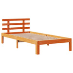 ZNTS Bookcase Bed without Mattress Wax Brown 100x200cm Solid Wood Pine 3322773