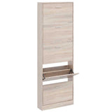 241241 Oak Look Wooden Shoe Cabinet with 5 Compartments