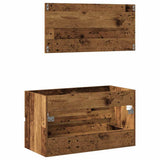 Bathroom Cabinet with Mirror Old Wood Engineered Wood 856377