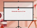 Tripod Projector Screen with Stand 100 Inch 4K HD 169 Home Cinema Portable UK 80018850