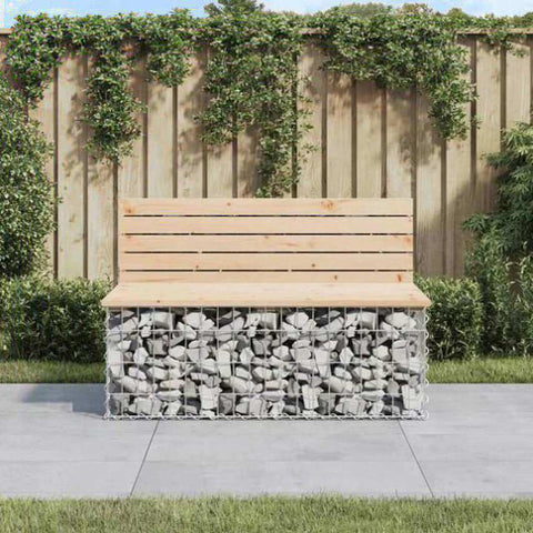 Garden Bench Gabion Design 103x70x65 cm Solid Wood Pine 834374