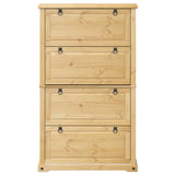 Shoe Cabinet "Corona" 99x32x163,5 cm Solid Wood Pine 4002787
