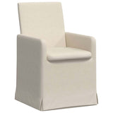 Dining Chairs with Wheels 2 pcs Beige 57 x 67 x 95 cm Linen 42017900