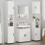 Bathroom Furniture Set 5 pcs White Engineered wood & Metal 3392983