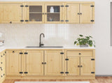 Cabinet with Shelf SKI 4 pcs Honey Brown Solid Pine Wood 3392644