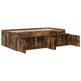 Storage Bed Frame Smoked oak 90 x 190 cm Engineered wood 3335209