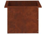 Garden Planter with LED Rusty 40 x 40 x 40 cm Weathering Steel 8008138