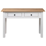 282681 Console Table White 110x40x72 cm Solid Pine Wood Panama Range