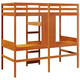 Loft Bed Frame without mattress Wax Brown 90x190cm Solid Wood Pine 3308549