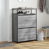 Shoe Cabinet Grey Sonoma 75x34x112 Engineered Wood 840037