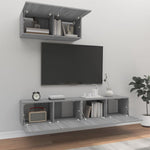 3 Piece TV Cabinet Set Grey Sonoma Engineered Wood 3114476