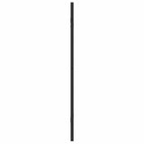 Bath Shower Screen Manual Black 130 x 138 cm Tempered Glass 42018543
