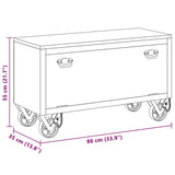 Shoe Cabinet 86x35x55 cm Solid Mango Wood 247658