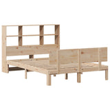 Bookcase Bed without Mattress 150x200 cm King Size Solid Wood Pine 3322668