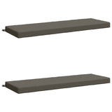 2-Piece Bench Cushions SOEST 2 pcs 100% Polyester Grey 950261
