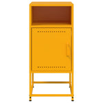 ZNTS Bedside Cabinets 2 pcs Mustard Yellow 36x39x78 cm Steel 846573