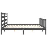 Bed Frame without Mattress Grey 200x200 cm Solid Wood Pine 3192058