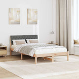 Bed frame Brown and dark grey 120 x 200 cm Solid pine wood 878610