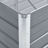 Garden Raised Bed Galvanised Steel 480x80x77 cm Grey 47068