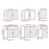 7 Piece Kitchen Cabinet Set Lucca High Gloss White Engineered Wood 3314743
