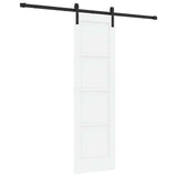 Sliding Door White and Black 61 x 198.5 cm Solid Pine Wood 3333185