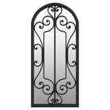 Garden Mirror Black 100x45 cm Iron for Outdoor Use 318374
