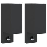 Outdoor Wall Lights with Sensors 2pcs Black Die-cast Aluminium 4006309