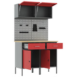 Work Cabinet Set with Drawer with Shelf with Storage 6 pcs Red 3321419
