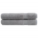 Premium Towels "SOLUND" 2 pcs Grey 100x200 cm 600 gsm 137317