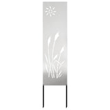 Garden Privacy Screen Silver 32 x 140 cm Stainless steel 876207