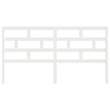 Bed Headboard White 206x4x100 cm Solid Wood Pine 814215