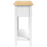 End Table Corona White 114 x 34.5 x 73 cm Solid Pine Wood 42021195