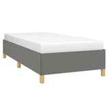 Bed Frame without Mattress Dark Grey 90x190 cm Single Single Fabric 349864