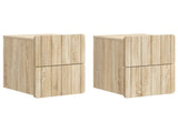 Wall-Mounted Bedside Cabinet 2 pcs Sonoma Oak 33 x 34.5 x 43 cm 898300