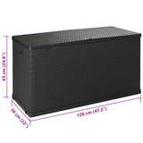 Garden Storage Box Anthracite 120x56x63 cm PP Rattan 43711